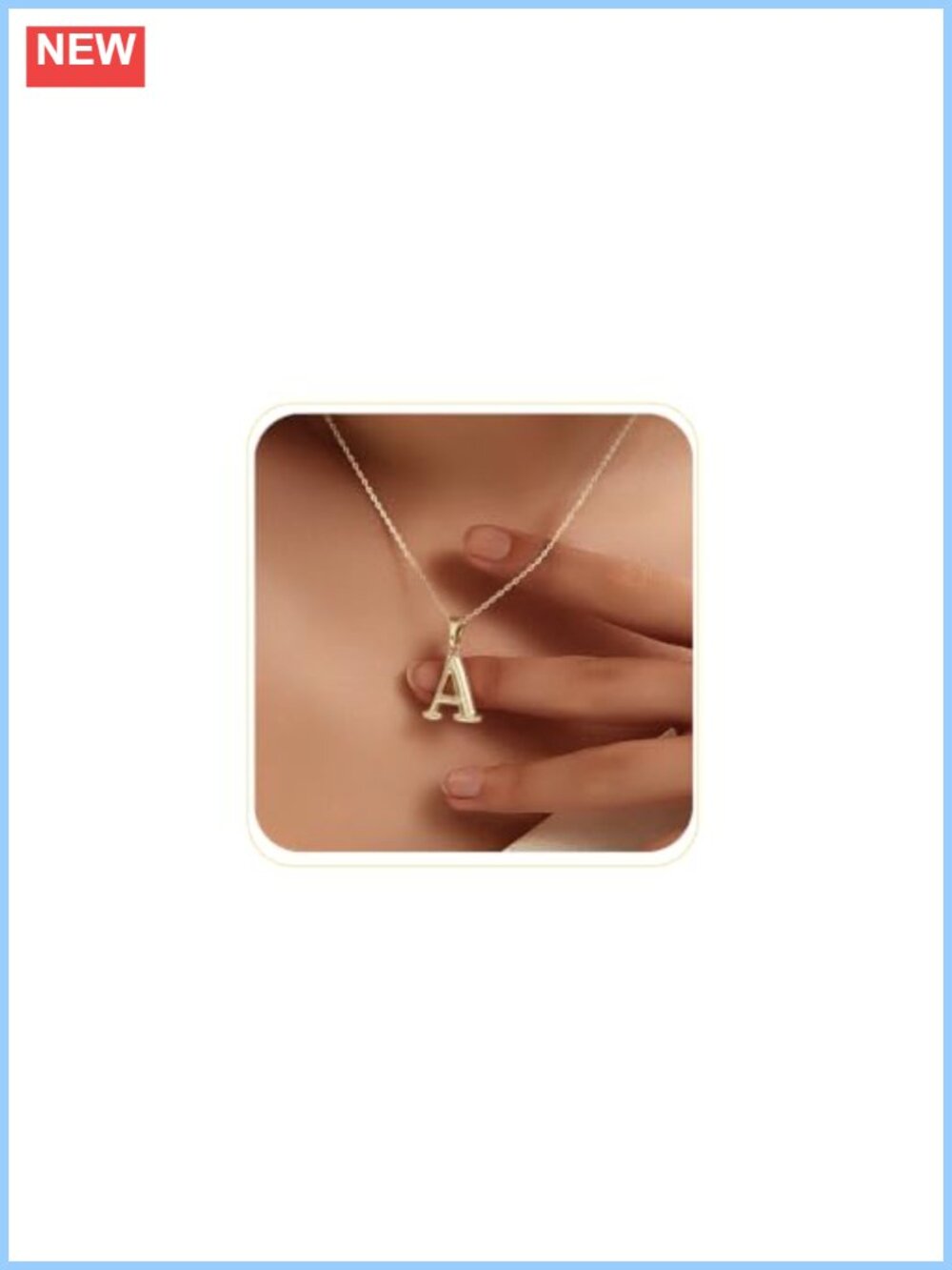 Gold Plated Bubble Letter Initial Necklace for Women Dainty Pendant Jewelry